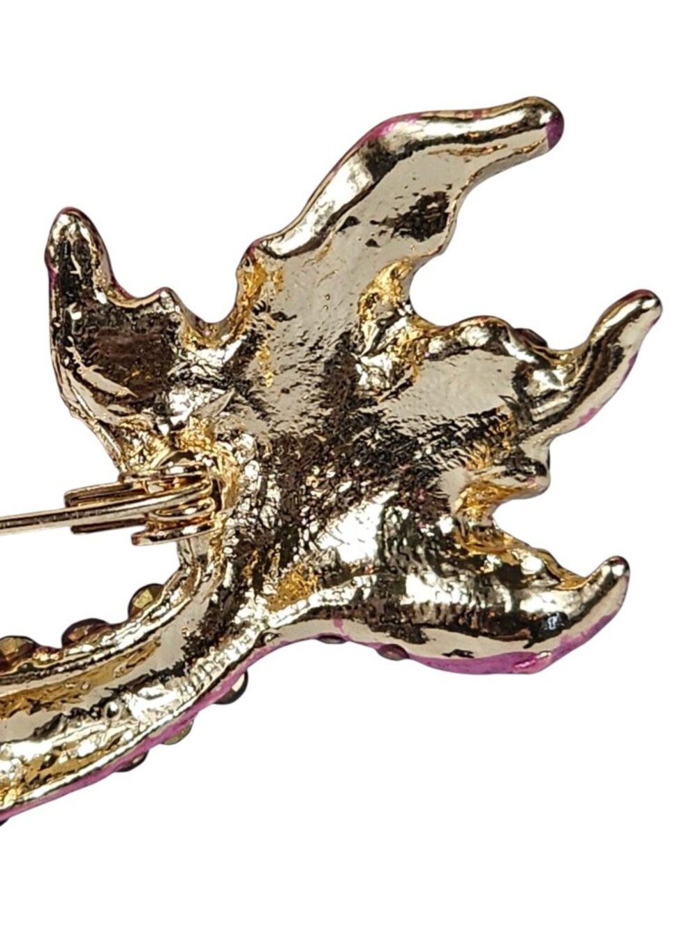 Vintage Pink Bling Cute KOI Fish Multi Color Crystal Women's Brooch Pin Party - Picture 6 of 10